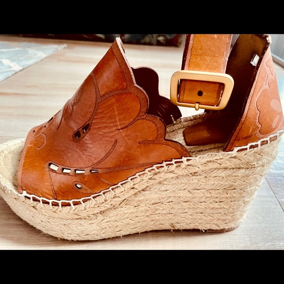 Chloe Handcrafted LeatherWedge Espadrille - Picture 6 of 11